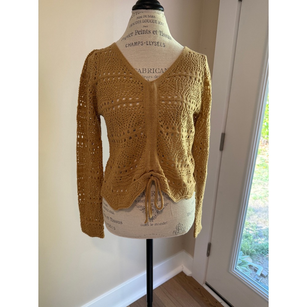 Jolie & Joy Women's Open Knit Cinch‎ Sweater Size M